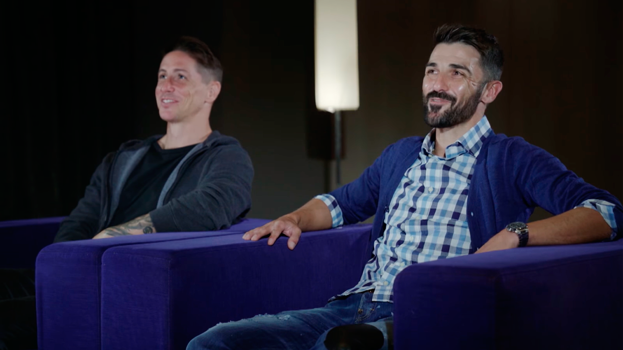 Los exfutbolistas Fernando Torres y David Villa / PRIME VIDEO