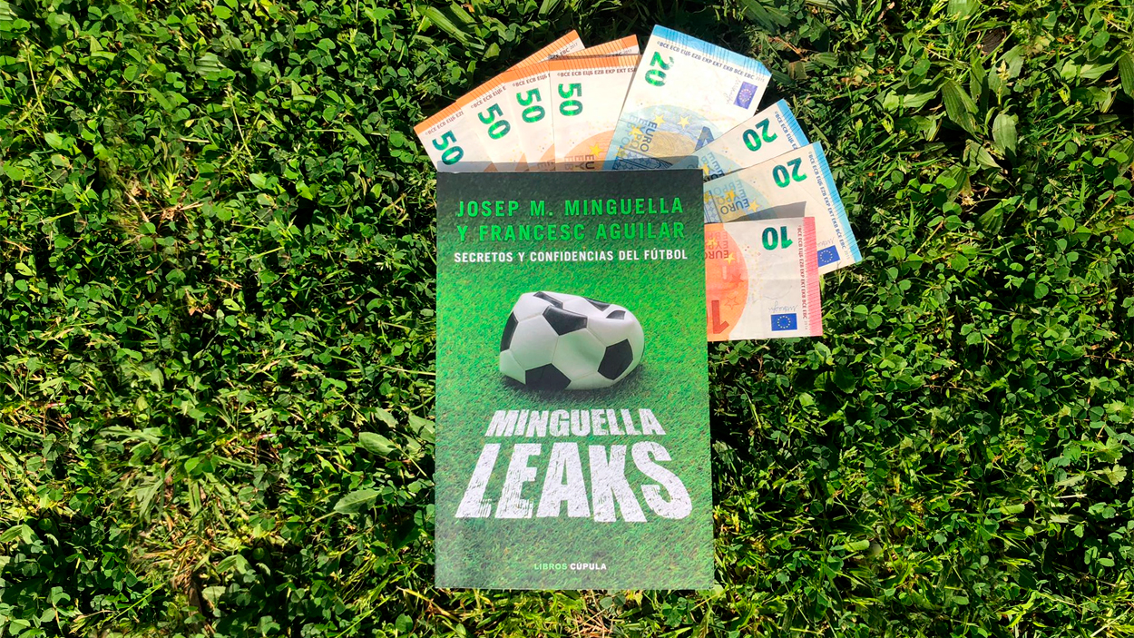 El libro 'Minguella Leaks', con varios billetes de euro / PdF