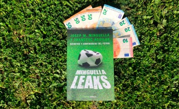 El libro 'Minguella Leaks', con varios billetes de euro / PdF