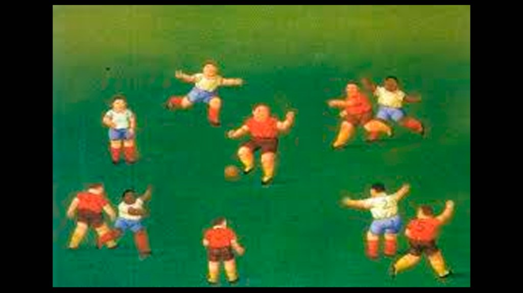 'Niños jugando al fútbol', de Fernando Botero