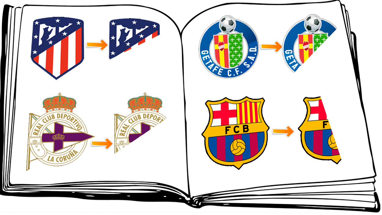Atlético, Getafe, Deportivo y Barcelona, acortados / FOTOMONTAJE DE PdF