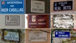 Calles de España con nombres de futbolistas y equipos