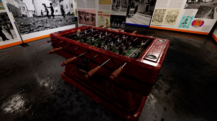 Futbolín en la exposición 'Barcelona & fútbol' / PdF