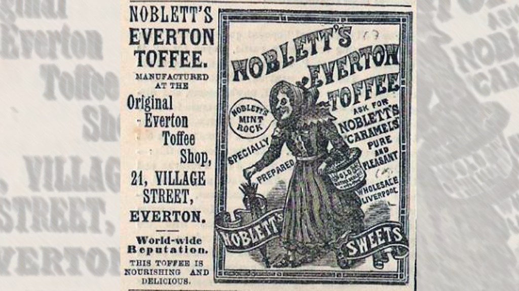 Anuncio de los caramelos Noblett / FOODS OF ENGLAND