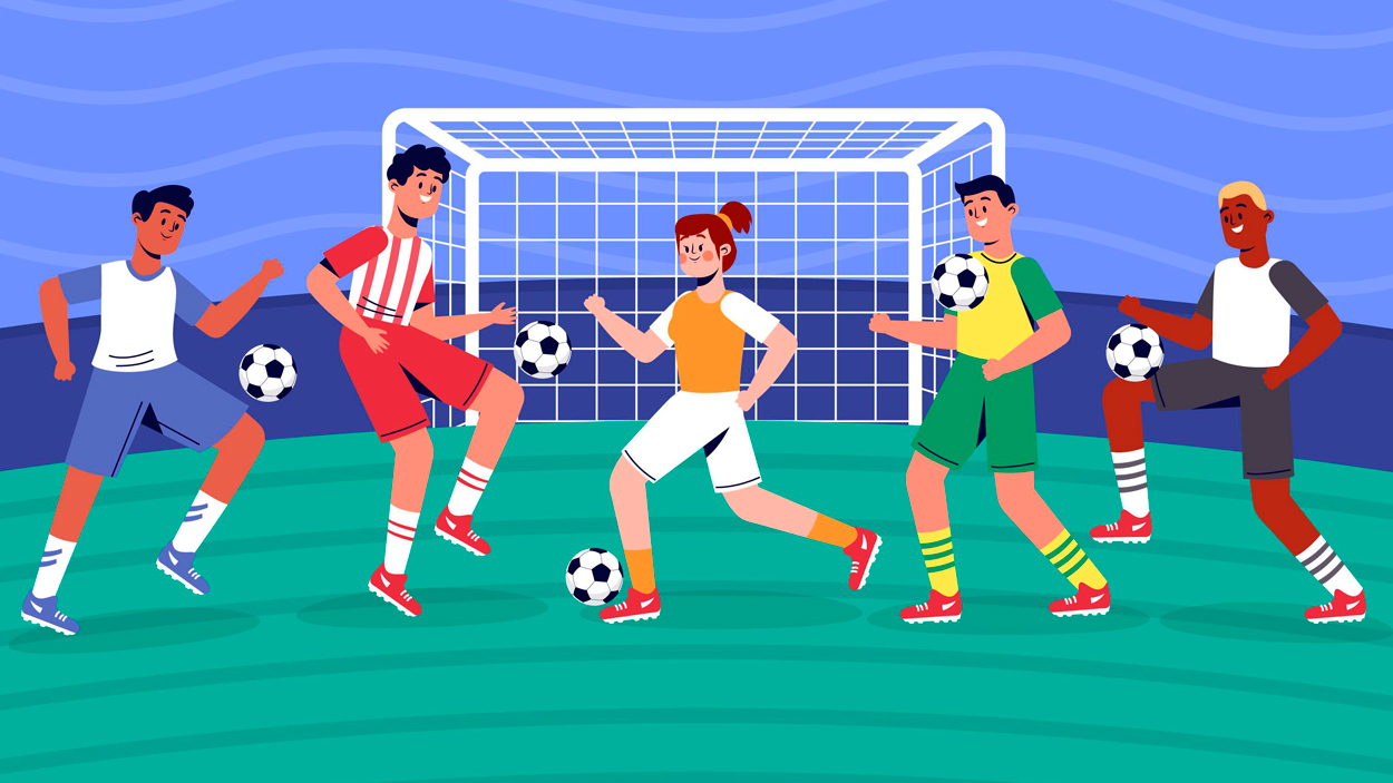 Futbolistas con distintas indumentarias: rojiblanco, blanquinegro... / FREEPIK