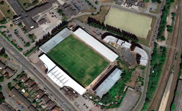 El estadio Racecouse Ground, desde el aire / GOOGLE MAPS