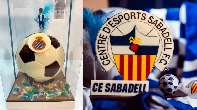 Mona del Espanyol de Mas Pastissers y mona del Sabadell de Valero Forn Tradicional