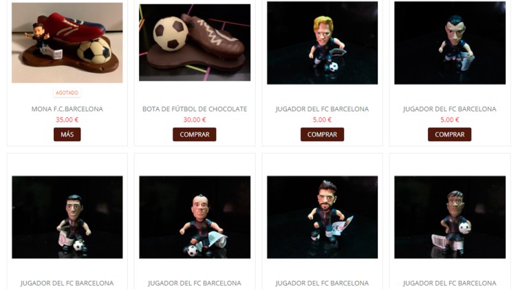 Monas del Barça y figuras de Messi, Rakitic, Mascherano, Luis Suárez, Iniesta, Piqué y Neymar / MERIPAST