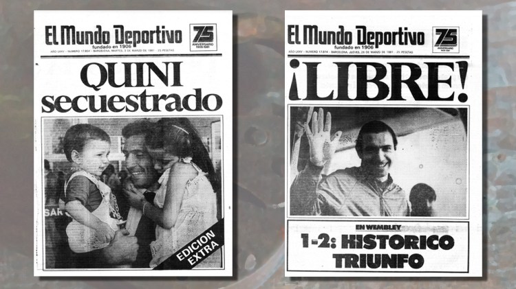 La noticia del secuestro y el rescate de Quini / 'MUNDO DEPORTIVO'