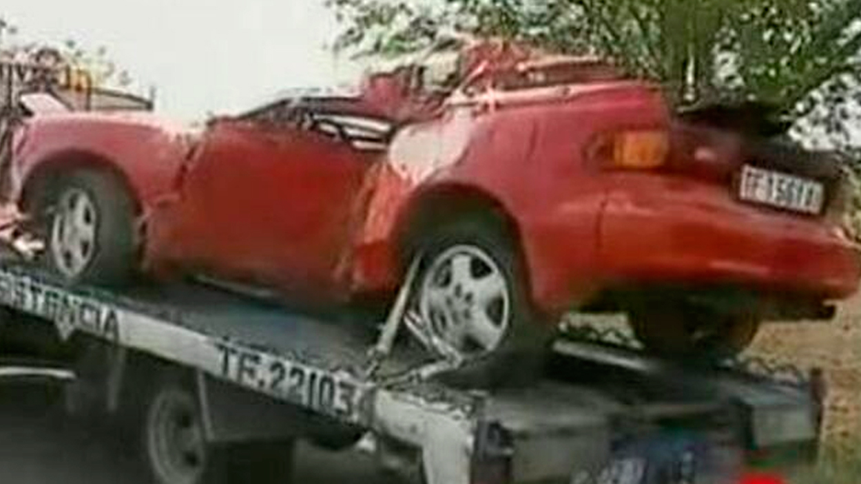 Rommel Fernández perdió la vida al volante de este automóvil