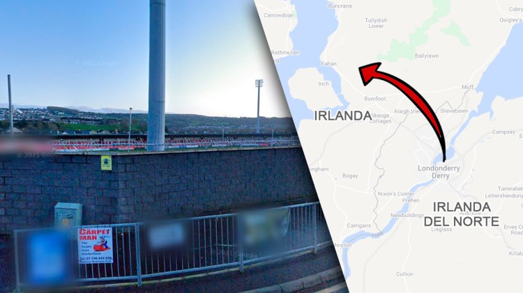 Campo del Derry City, equipo de Irlanda del Norte que juega en Irlanda / FOTOMONTAJE DE PdF