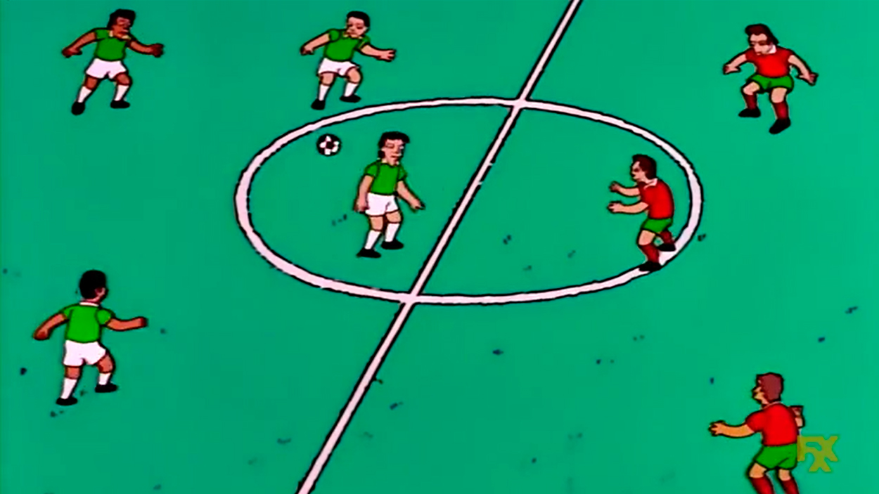 Partido México-Portugal en Los Simpson
