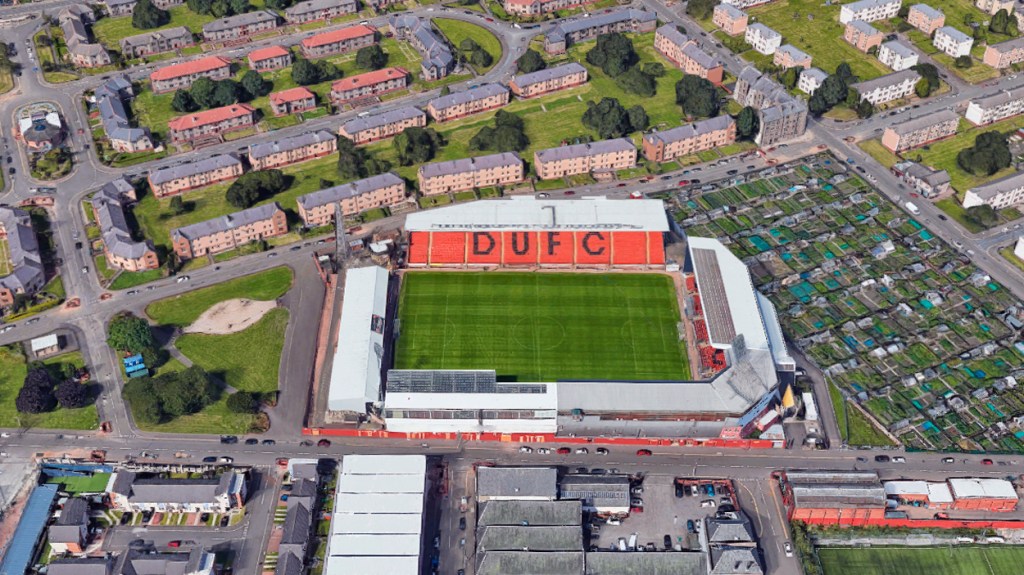 Tannadice Park, estadio del Dundee, celebra partidos de fútbol desde 1870 / GOOGLE MAPS