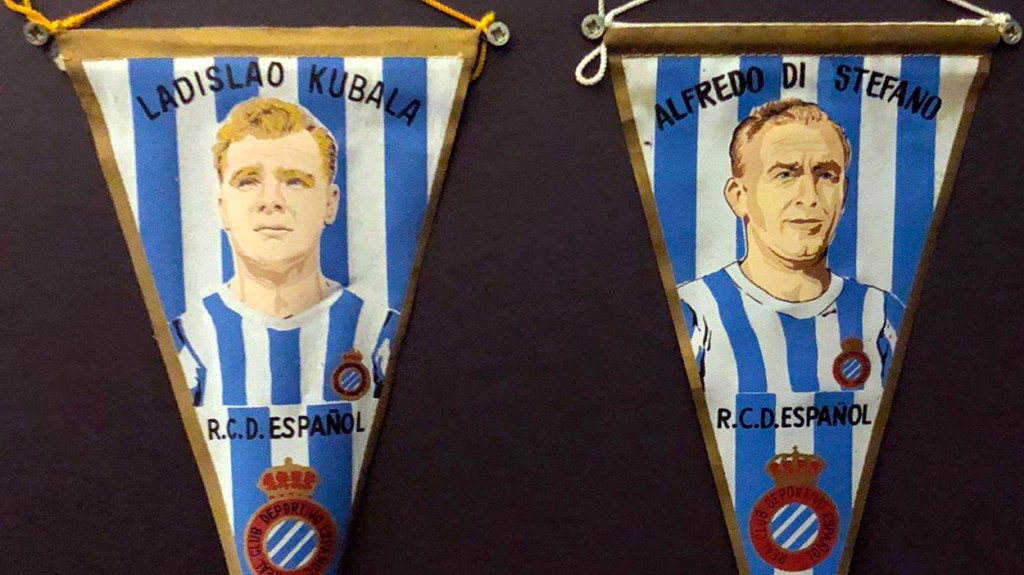 Banderines de Kubala y Di-Stéfano en el Espanyol / PdF
