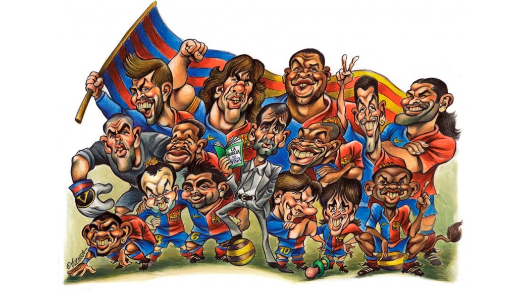 El Barça de Guardiola, caricaturizado / JOAN VIZCARRA