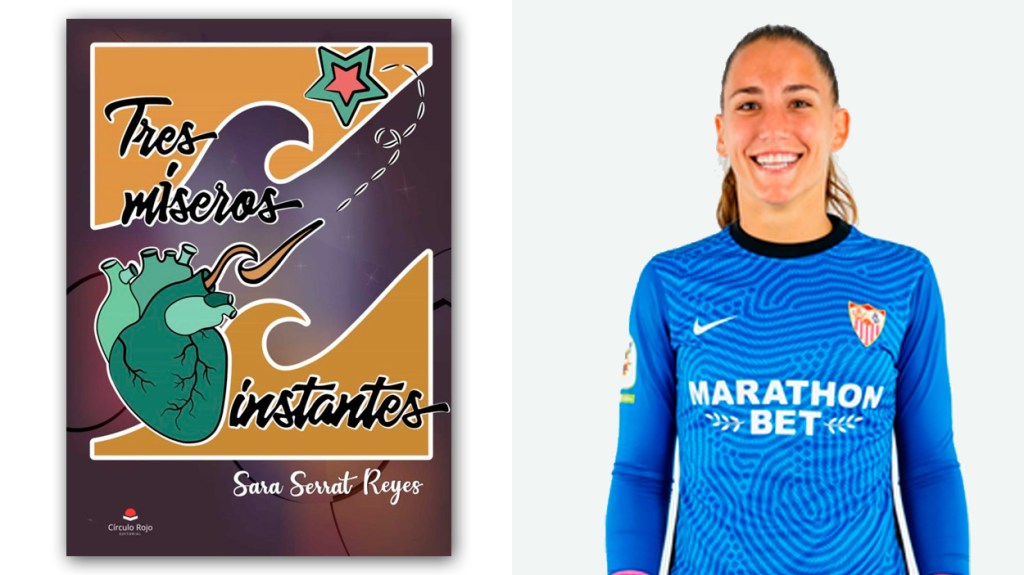 Sara Serrat y el libro 'Tres míseros instantes' / FOTOMONTAJE DE PdF