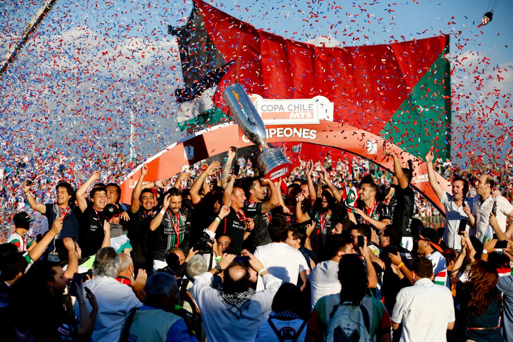 Palestino celebra el título de campeón de la Copa de Chile 2018 / PALESTINO