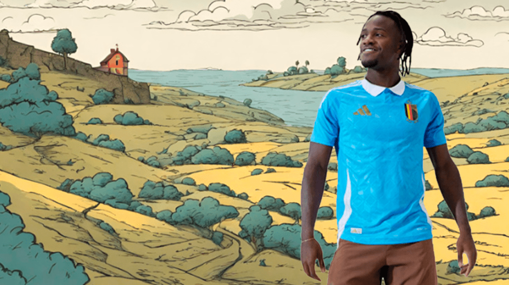 El segundo uniforme de Bélgica para la Eurocopa del 2024 está inspirado en la ropa de Tintín / PdF