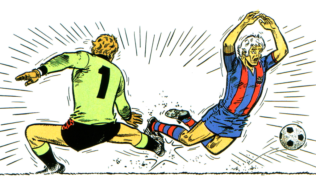 Éric Castel, futbolista del Barça creado por Raymond Reding y Françoise Hugues