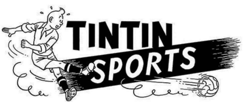 El Tintín futbolista presidía la sección de deportes de la revista y alguna portada