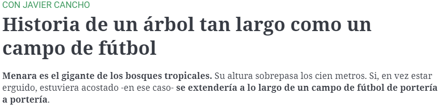 'Historia de un árbol tan largo como un campo de fútbol' | ONDA CERO, 2014