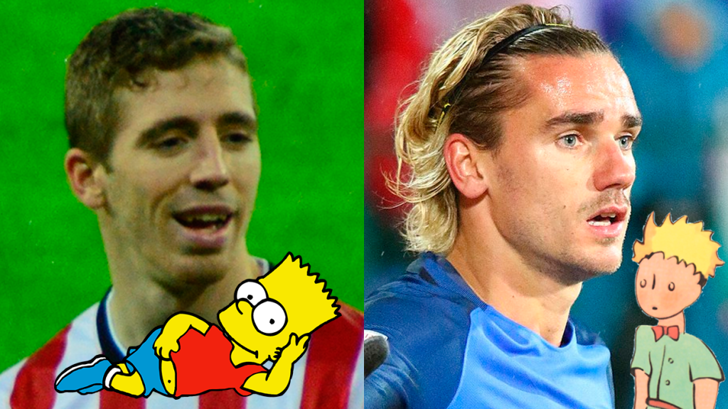 Bart Simpson con Iker Muniain y Antoine Griezmann con El Principito / JAVIER MENDIA GARCÍA-BISER TODOROV-FOTOMONTAJE DE PdF