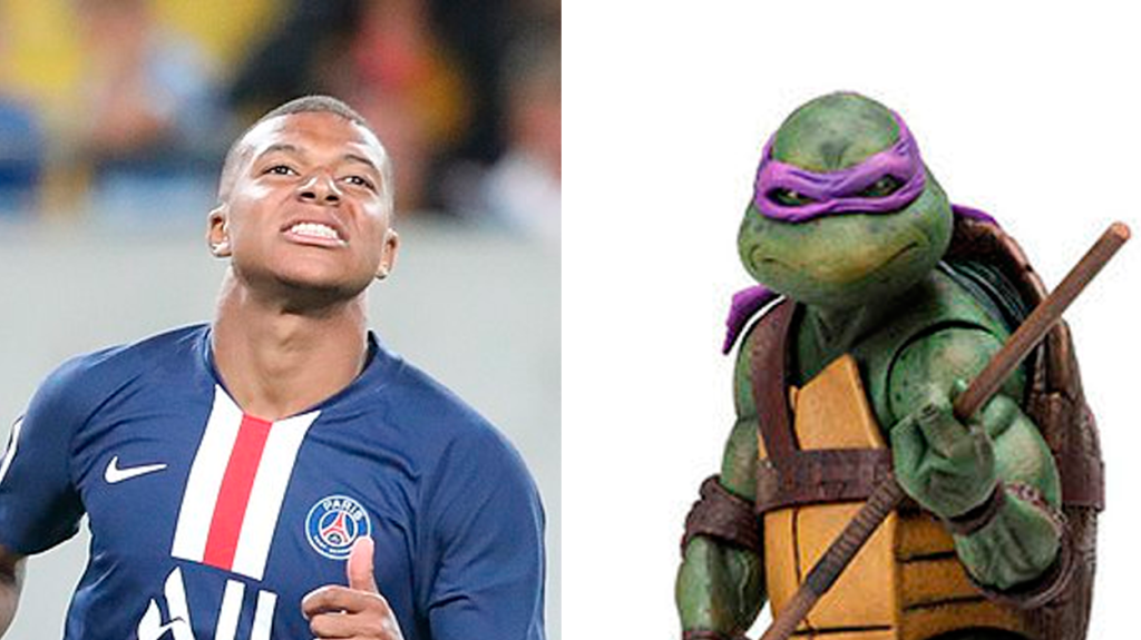 Kylian Mbappé y la Tortuga Ninja Donatello / SANDRO HALANK - FOTOMONTAJE DE PdF