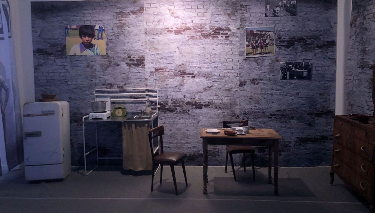 Reproducción de la humilde casa de Maradona en Villa Fiorito / PdF