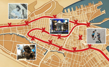 Recorrido del 'tour' de Maradona por Nápoles / PdF - IA
