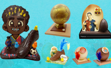 Lamine Yamal, de La Colmena, y Aitana Bonmatí, de Zaguirre, dos de los protagonistas de las monas de Pascua