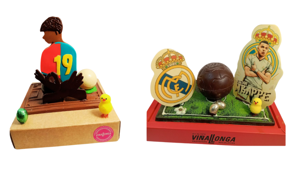 Monas de Lamine Yamal y Kylian Mbappé, creaciones de Viñallonga