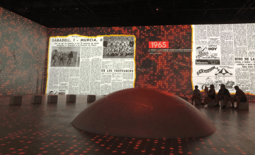 Pantalla inmersiva de la exposición 'Pioners' / Gerard Mateo