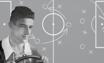 Carlos Volante, al volante de un vehículo, en una imagen creada con IA / PdF