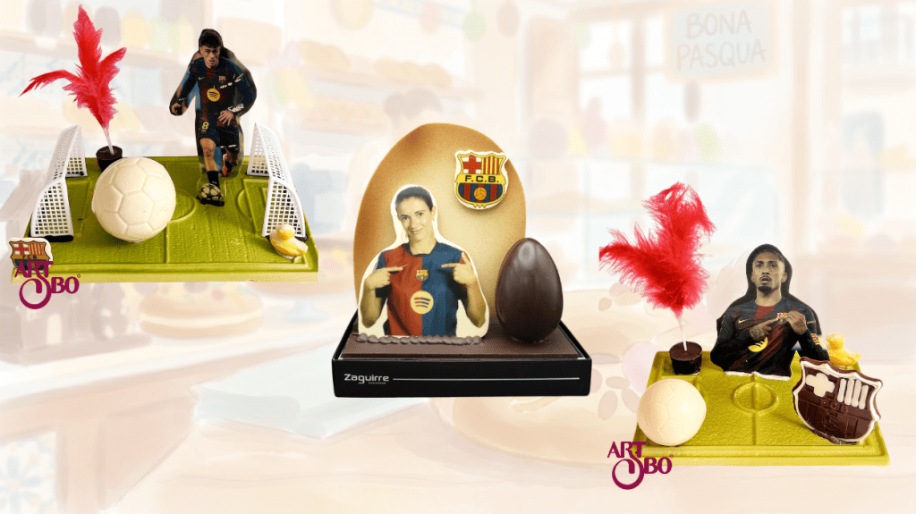 Monas de Pascua de Pedri y Raphinha, de Art Bo, y de Aitana Bonmatí, de Zaguirre / PdF