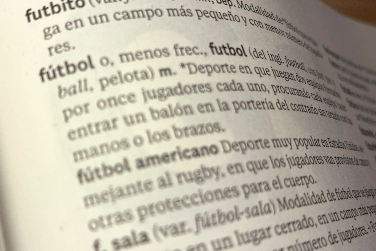 La definición de fútbol en el María Moliner